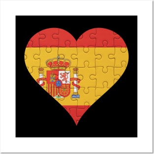 Spanish Jigsaw Puzzle Heart Design - Gift for Spanish With Spain Roots Posters and Art